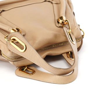 Chloé Beige Leather Paraty 2-Way Shoulder Bag