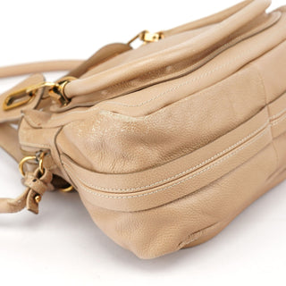 Chloé Beige Leather Paraty 2-Way Shoulder Bag