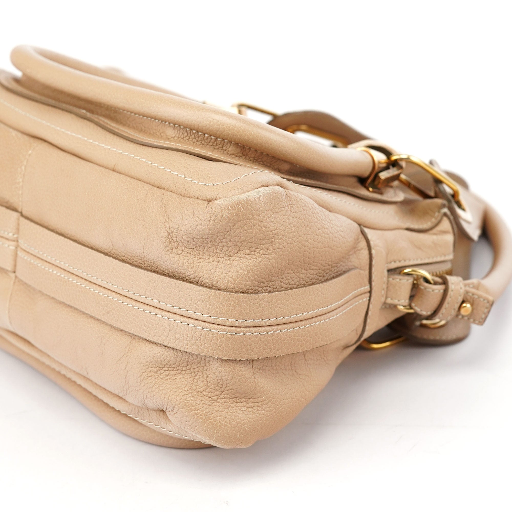 Chloé Beige Leather Paraty 2-Way Shoulder Bag