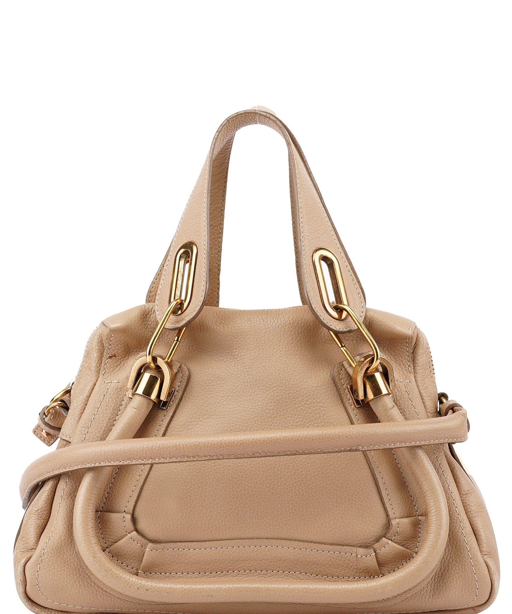 Chloé Beige Leather Paraty 2-Way Shoulder Bag