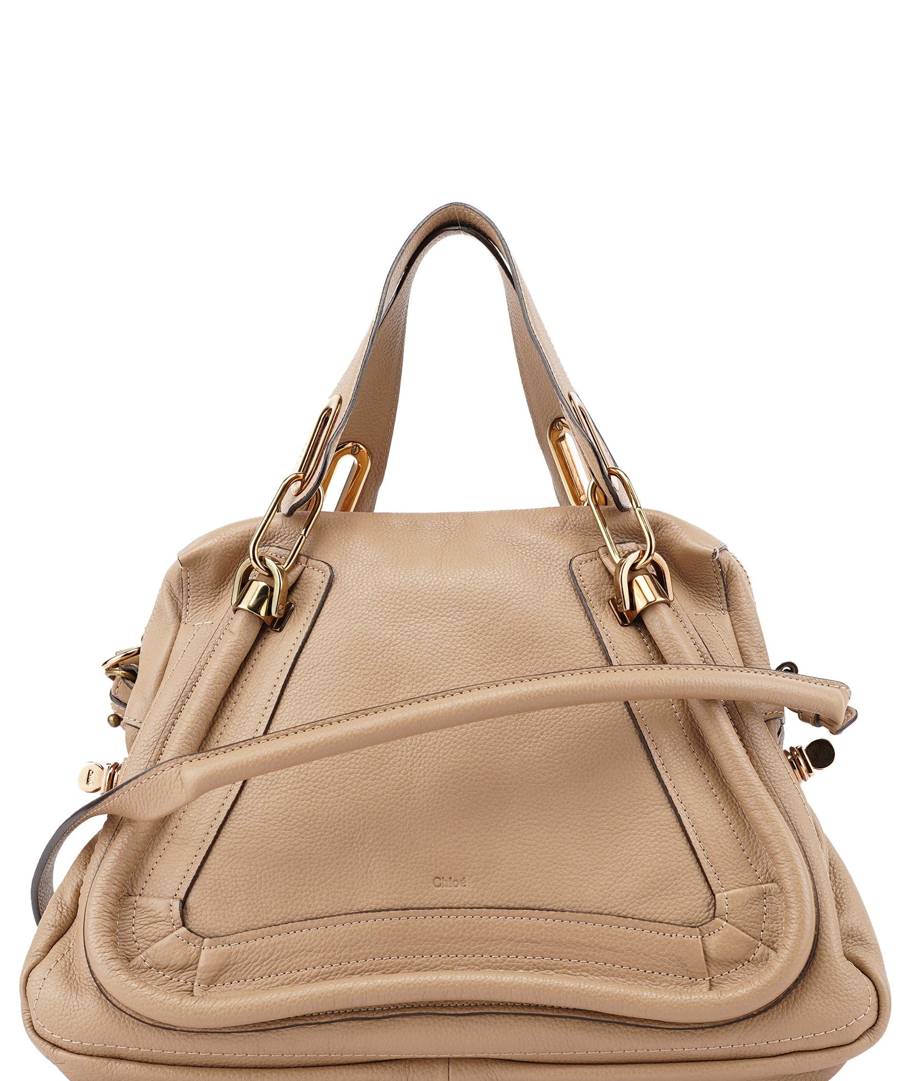 Chloé Beige Leather Paraty 2-Way Shoulder Bag