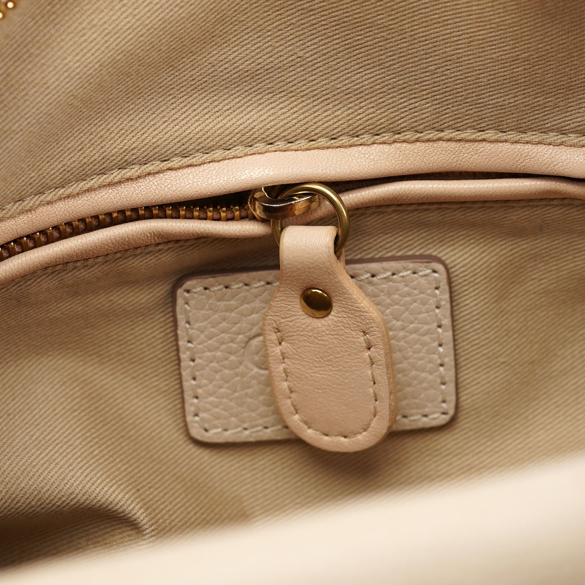 Chloé Sac deux portés Paraty en cuir beige