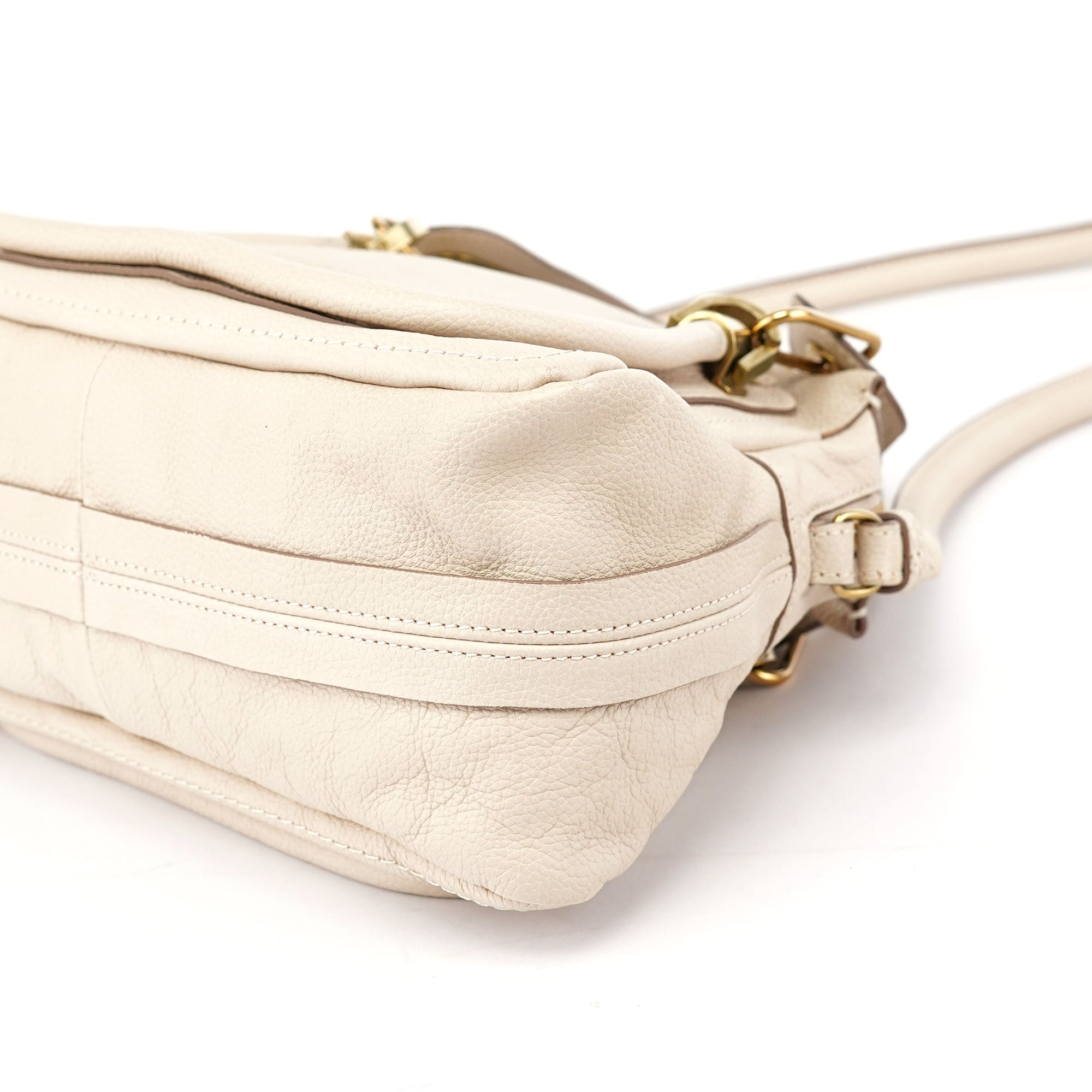Chloé Sac deux portés Paraty en cuir beige