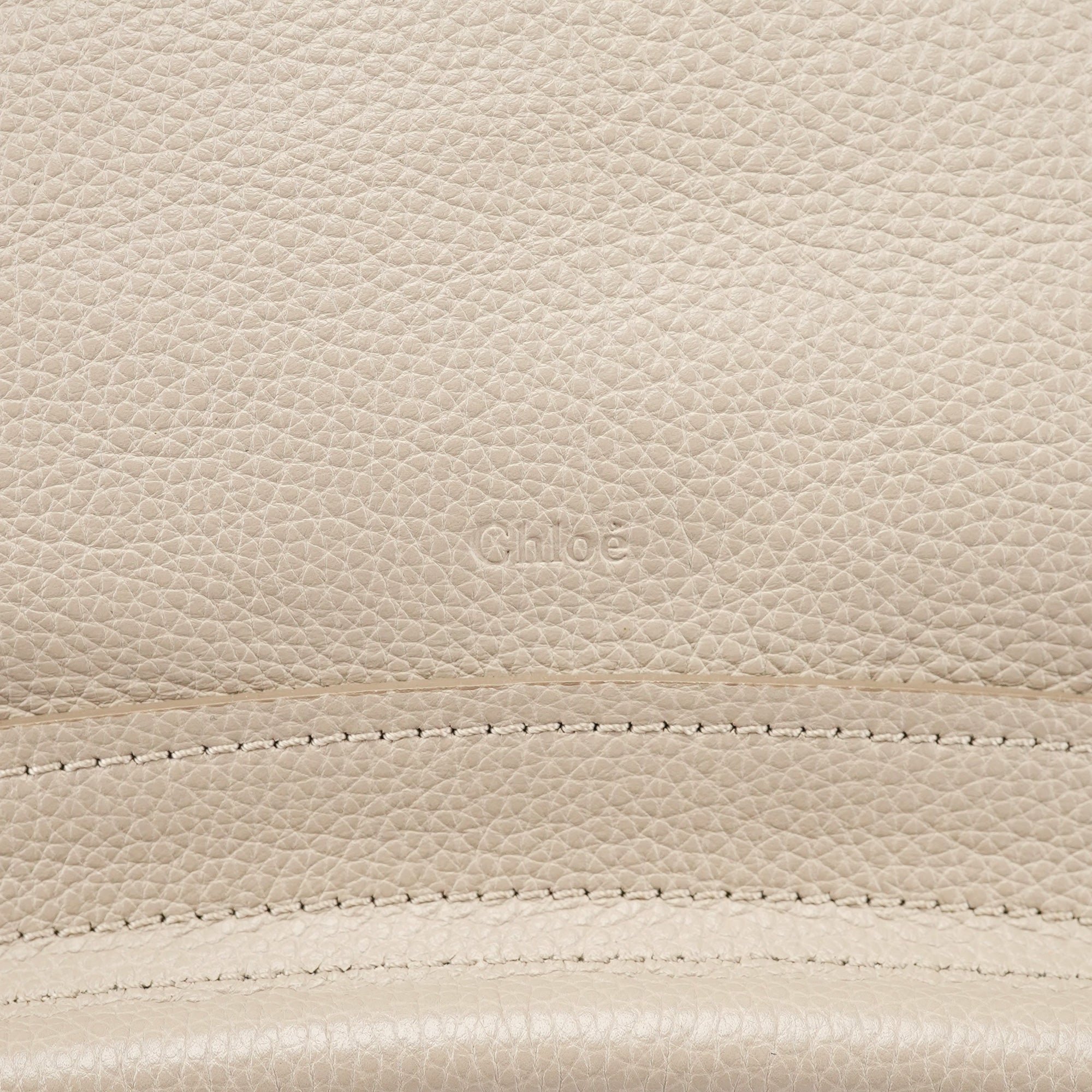 Chloé Sac deux portés Paraty en cuir beige