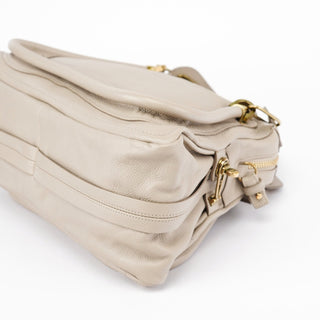 Chloé Beige Leather Paraty 2-Way Shoulder Bag