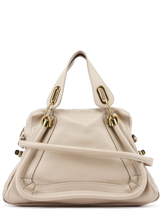 Chloé Beige Leather Paraty 2-Way Shoulder Bag