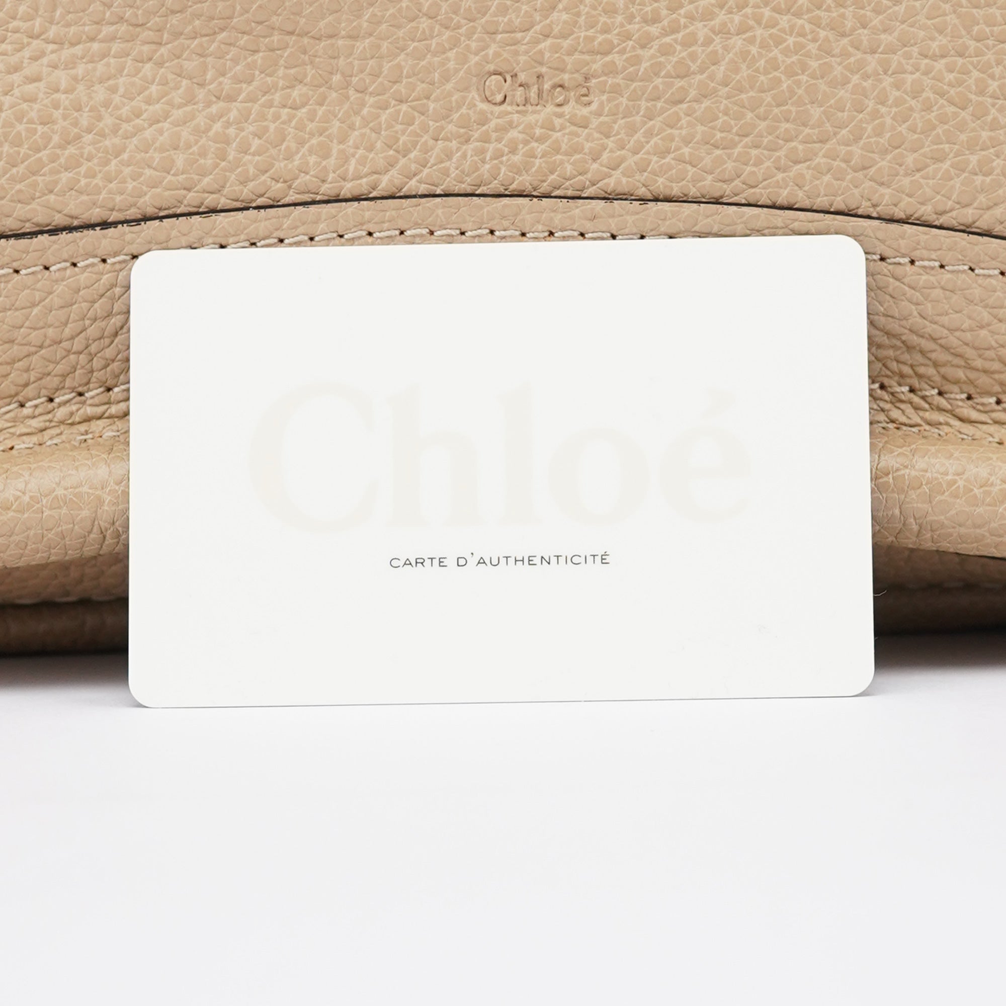 Chloé Sac deux portés Paraty en cuir beige