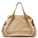 Chloé Sac deux portés Paraty en cuir beige