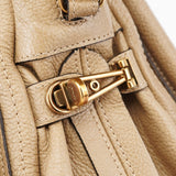 Chloé Sac deux portés Paraty en cuir beige