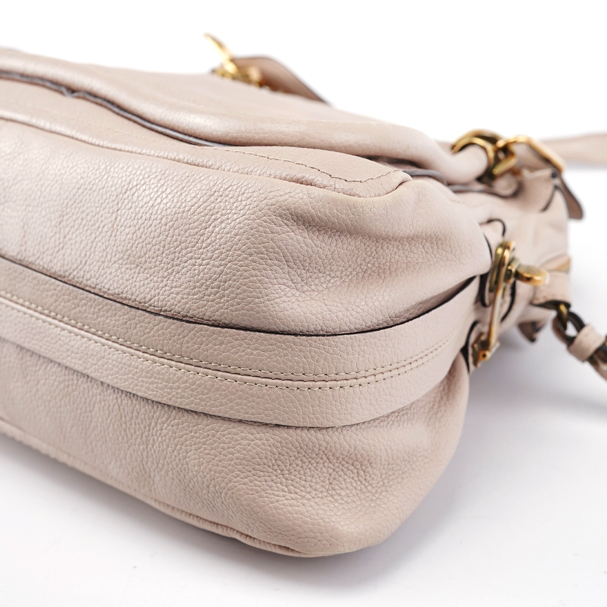 Chloé Beige Leather Paraty 2-Way Shoulder Bag