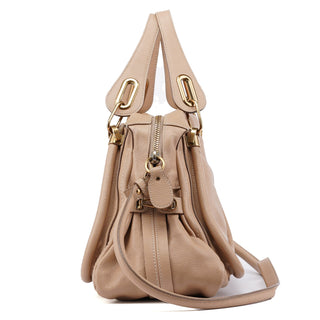 Chloé Beige Leather Paraty 2-Way Shoulder Bag