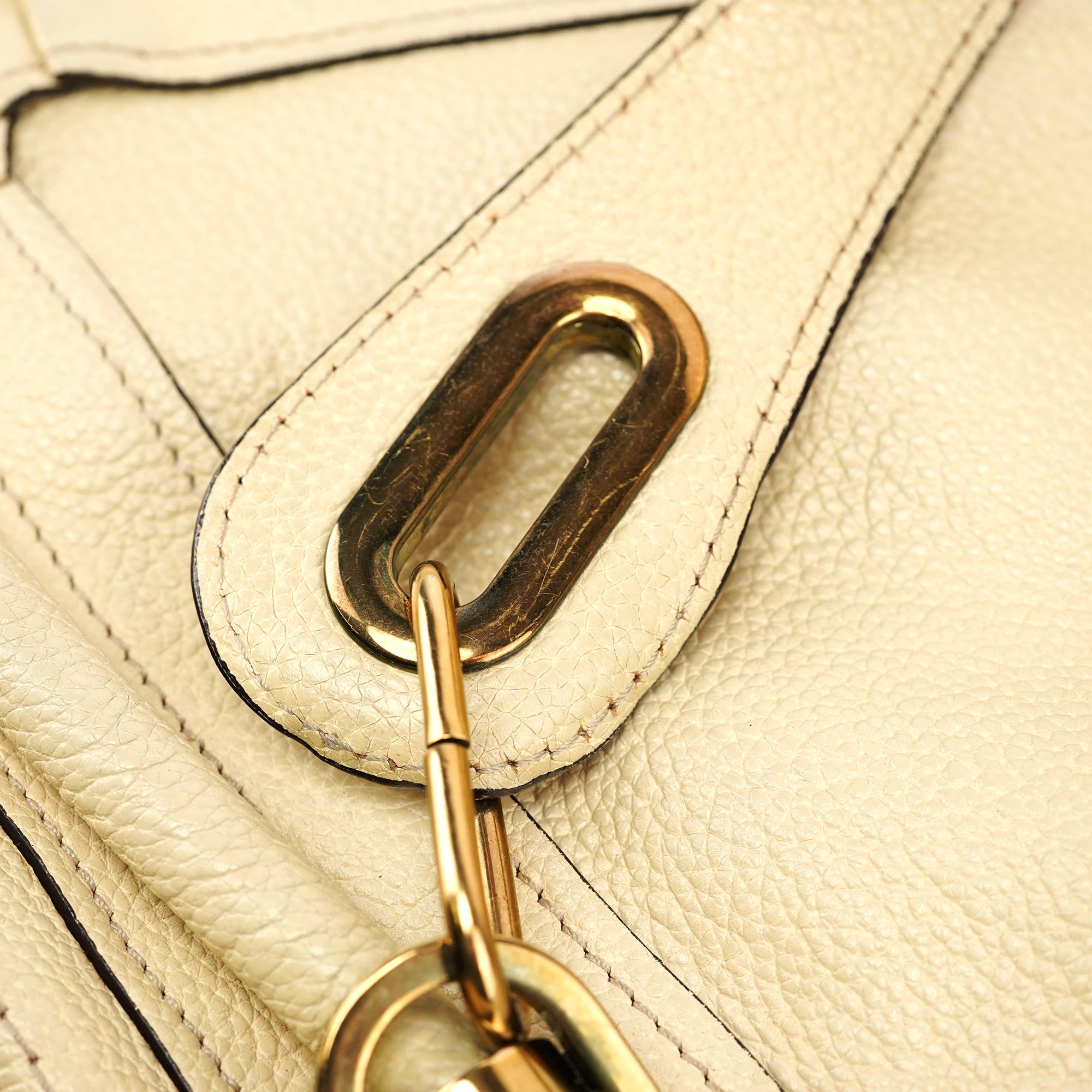 Chloé Beige Leather Paraty 2-Way Shoulder Bag