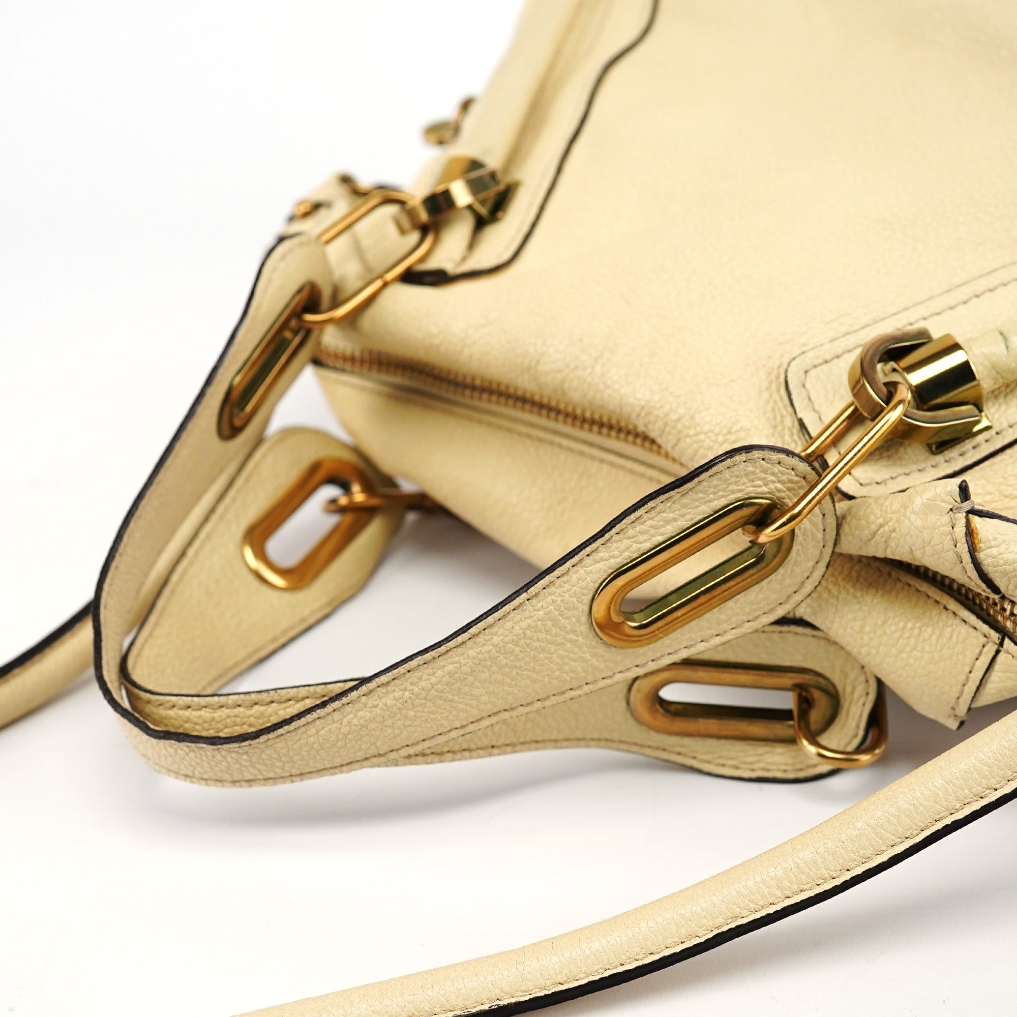 Chloé Beige Leather Paraty 2-Way Shoulder Bag