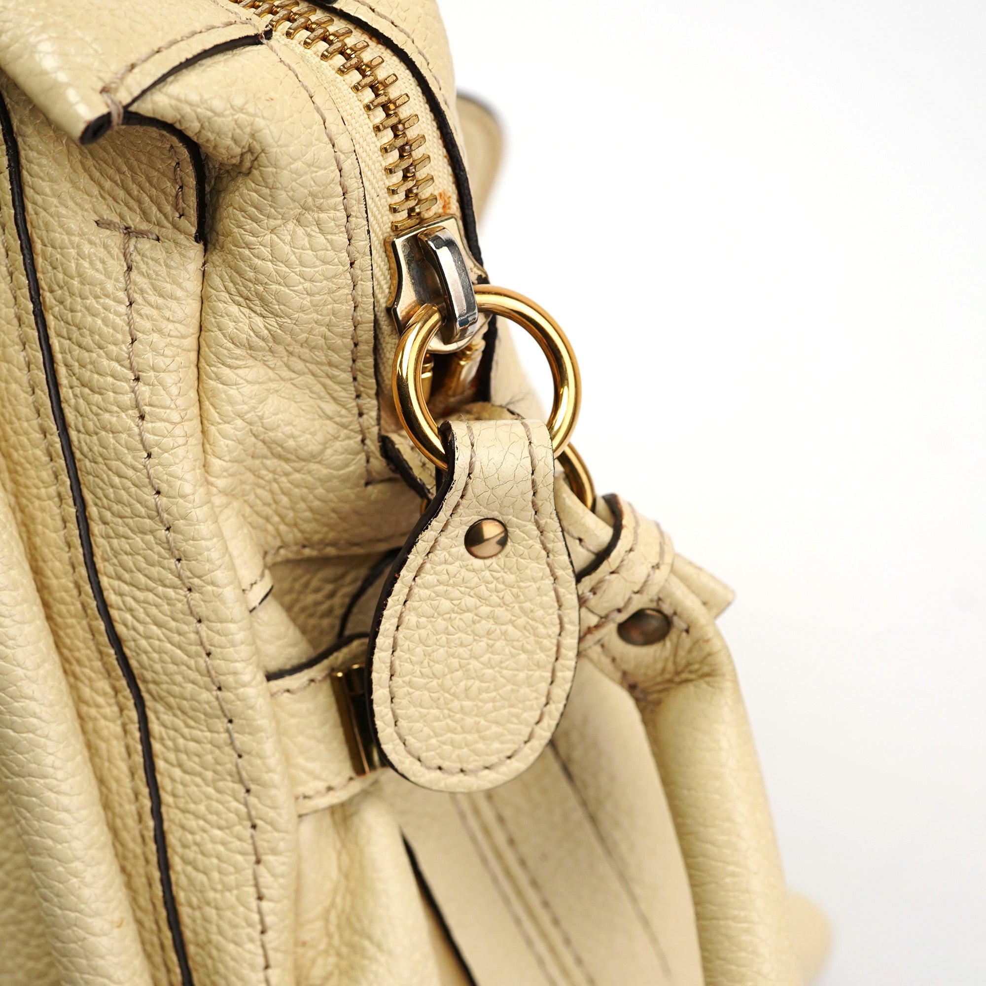 Chloé Beige Leather Paraty 2-Way Shoulder Bag