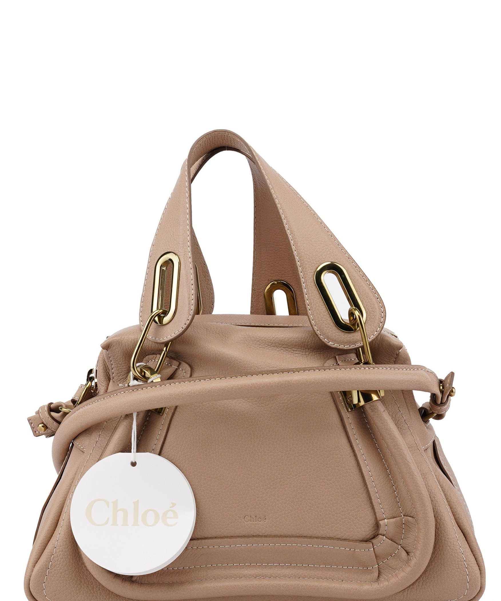 Chloé Beige Leather Paraty 2-Way Shoulder Bag