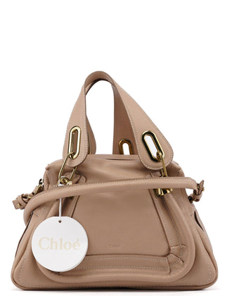 Chloé Beige Leather Paraty 2-Way Shoulder Bag