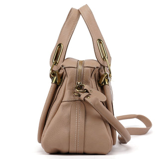 Chloé Beige Leather Paraty 2-Way Shoulder Bag