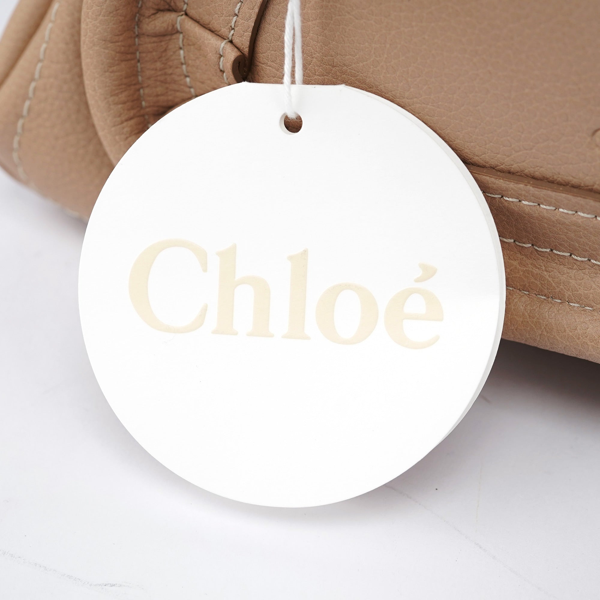 Chloé Sac deux portés Paraty en cuir beige