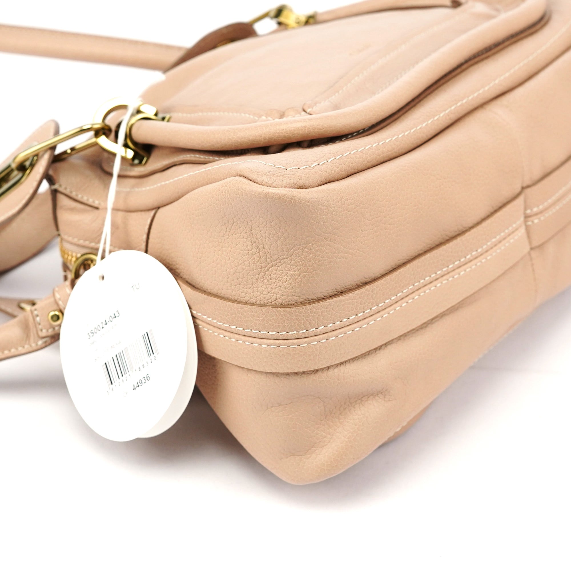 Chloé Sac deux portés Paraty en cuir beige