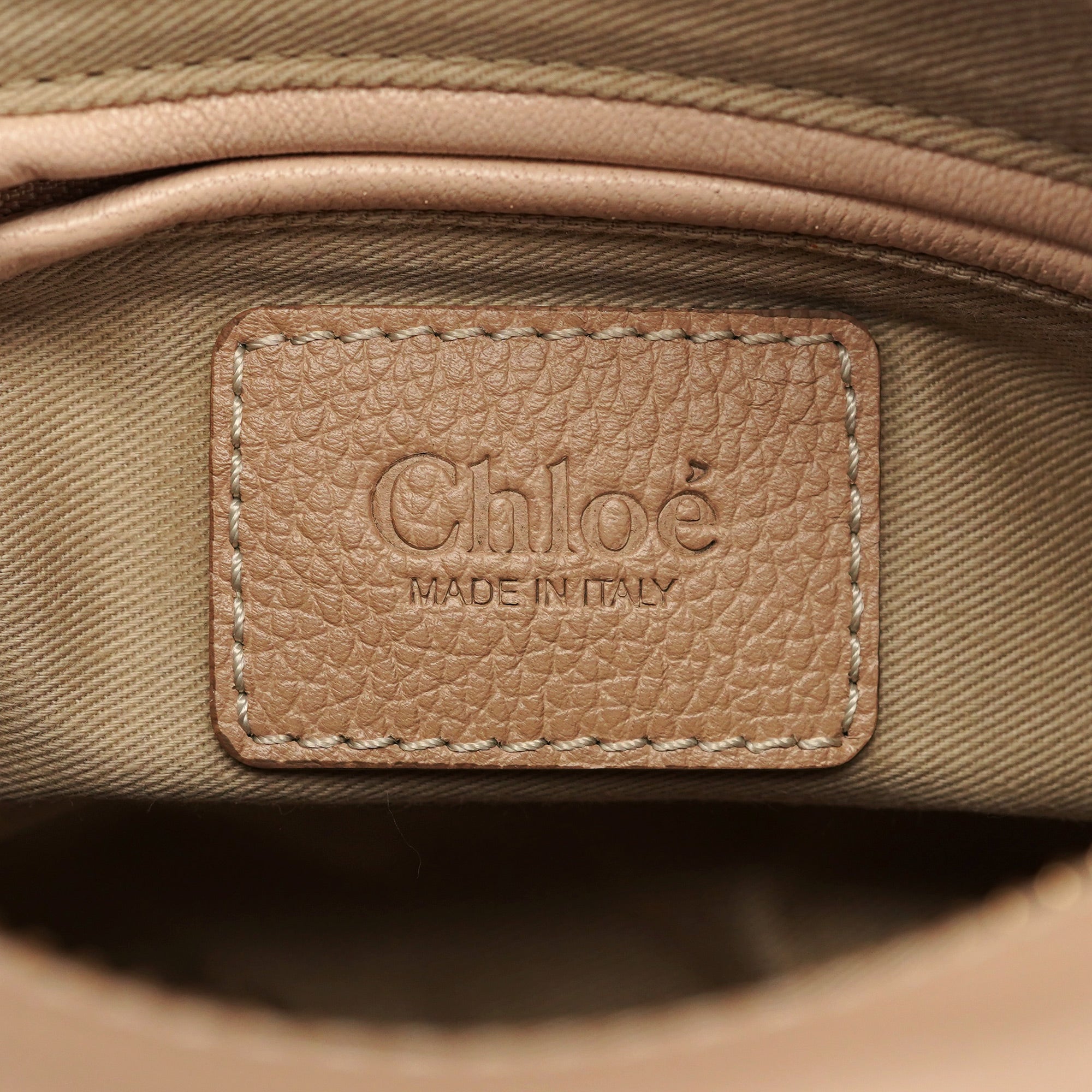 Chloé Sac deux portés Paraty en cuir beige