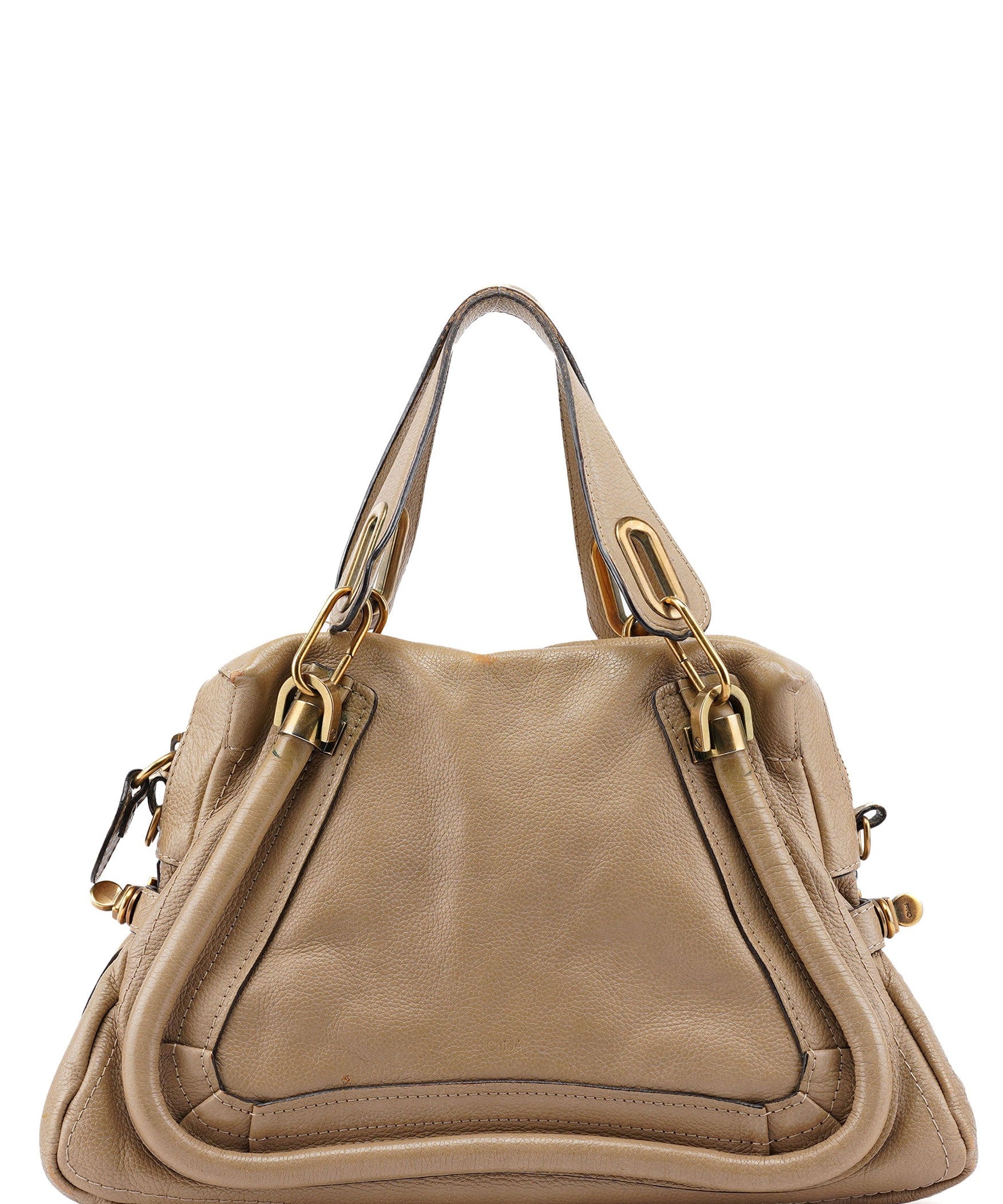 Chloé Beige Leather Paraty 2-Way Shoulder Bag