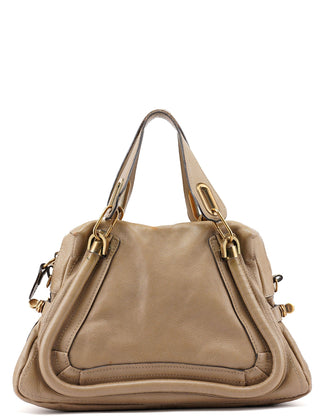 Chloé Beige Leather Paraty 2-Way Shoulder Bag