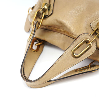 Chloé Beige Leather Paraty 2-Way Shoulder Bag