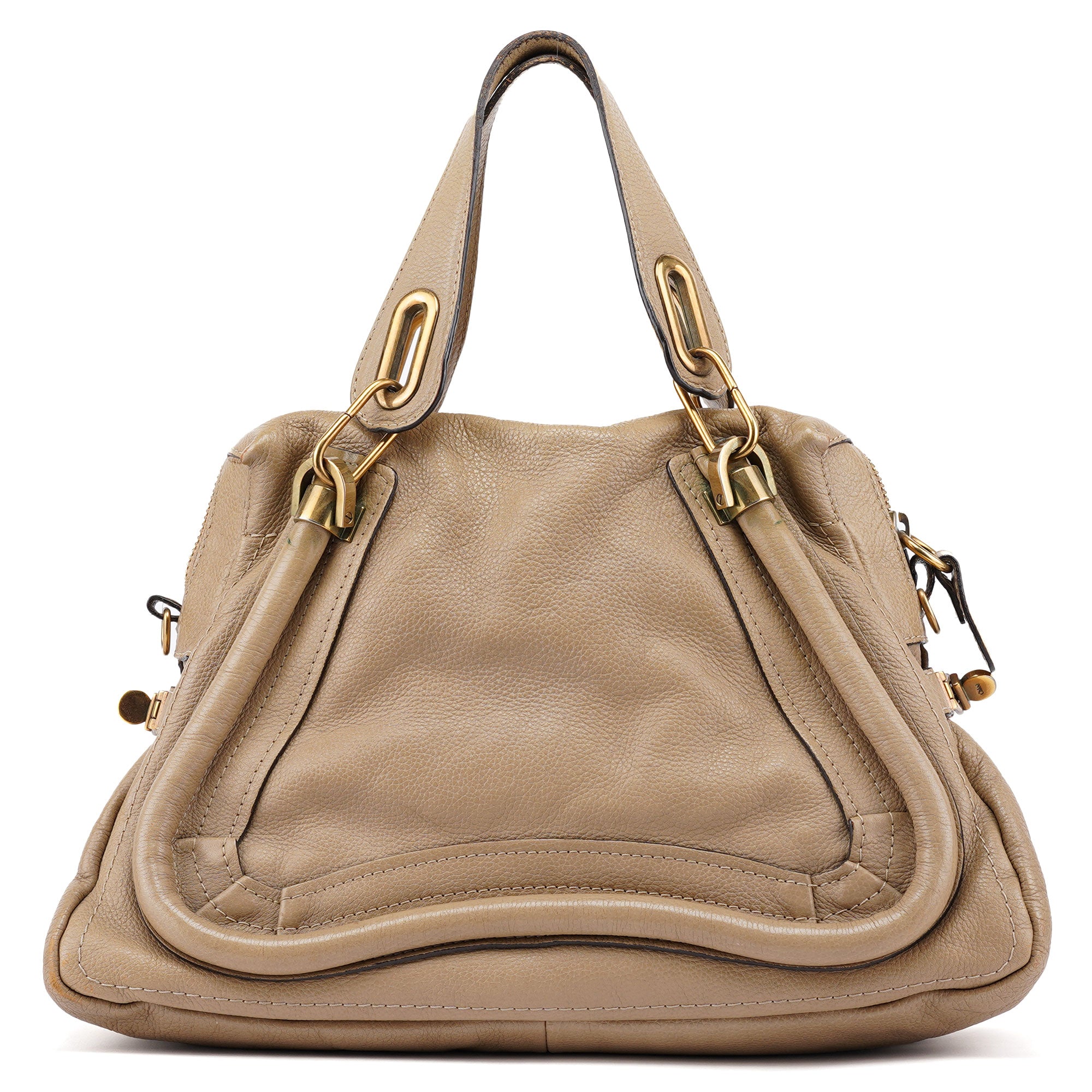 Chloé Beige Leather Paraty 2-Way Shoulder Bag