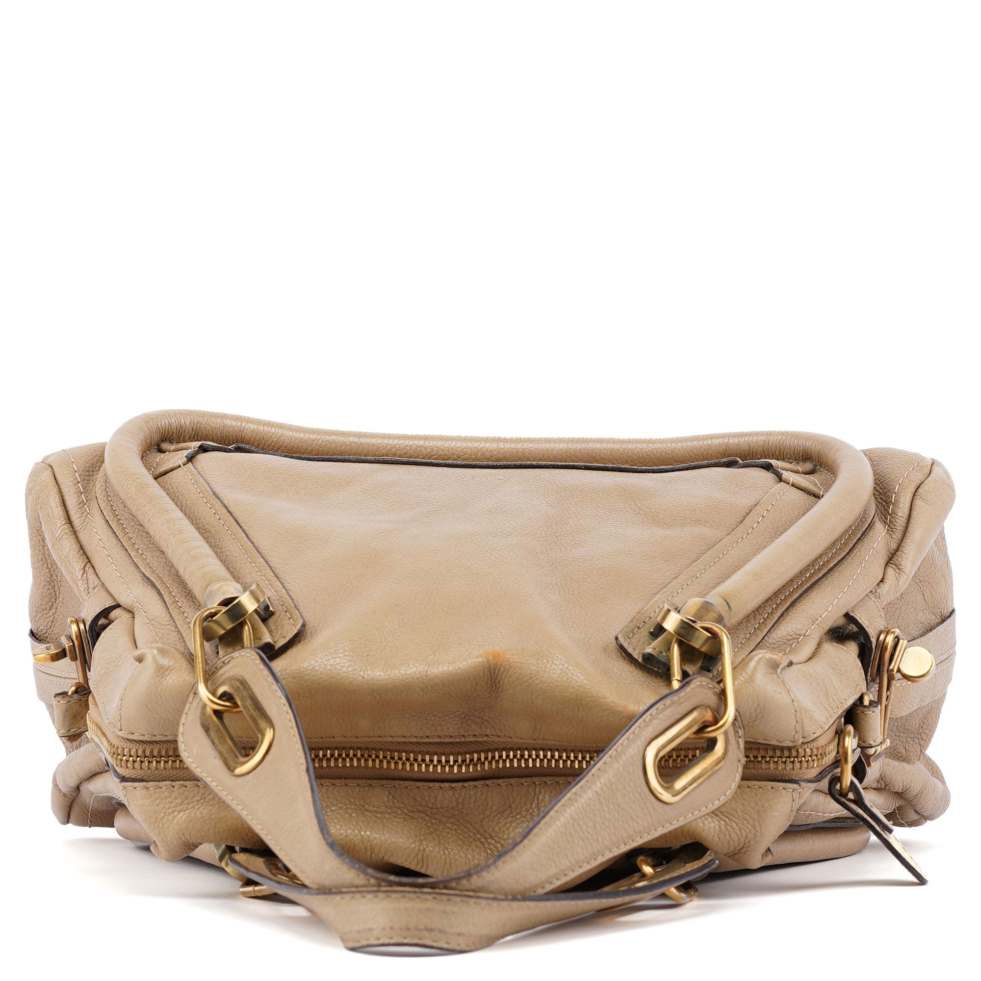 Chloé Beige Leather Paraty 2-Way Shoulder Bag