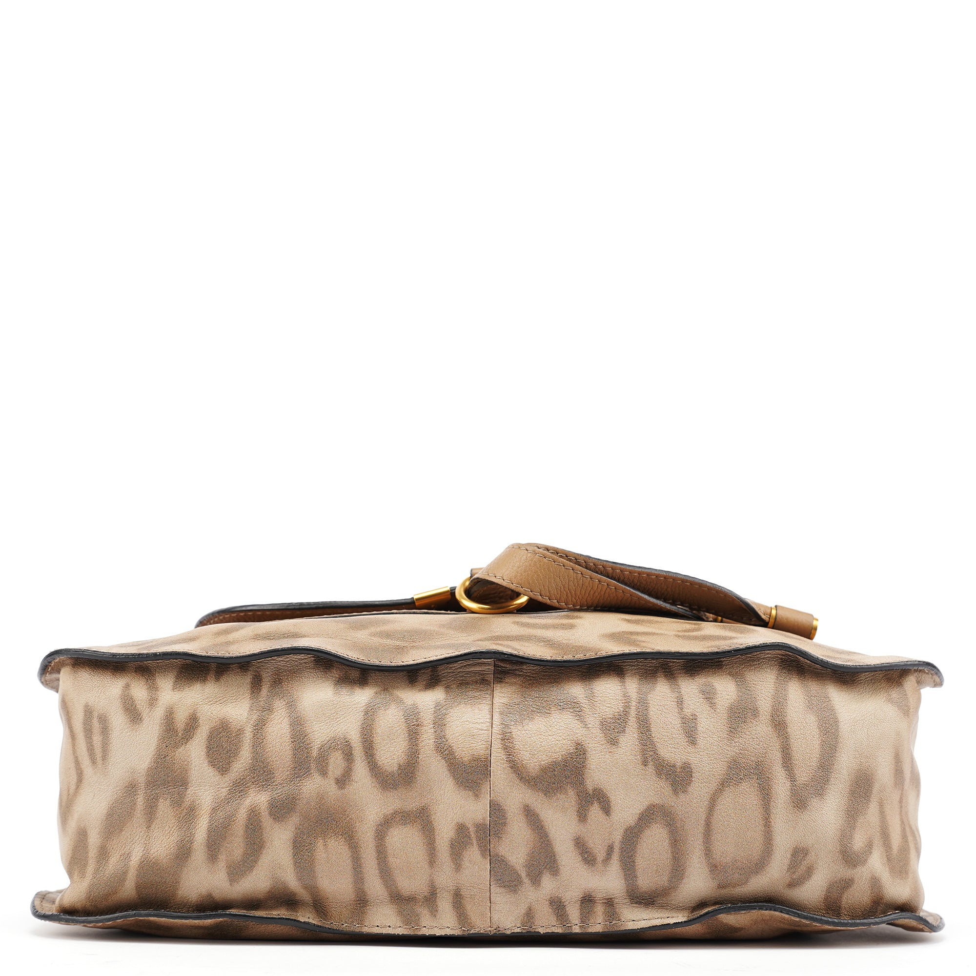 Chloé Sac Marcie en cuir léopard beige 1/150