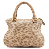 Chloé Sac Marcie en cuir léopard beige 1/150