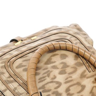 Chloe Beige Leopard Leather Marcie Shoulder Bag 1/300