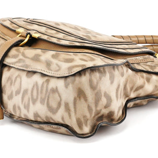Chloe Beige Leopard Leather Marcie Shoulder Bag 1/300