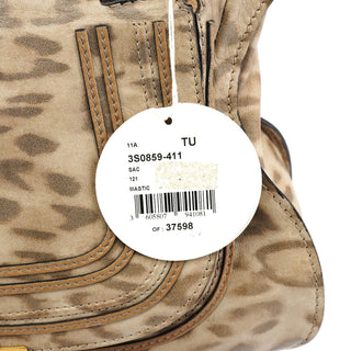 Chloe Beige Leopard Leather Marcie Shoulder Bag 1/300