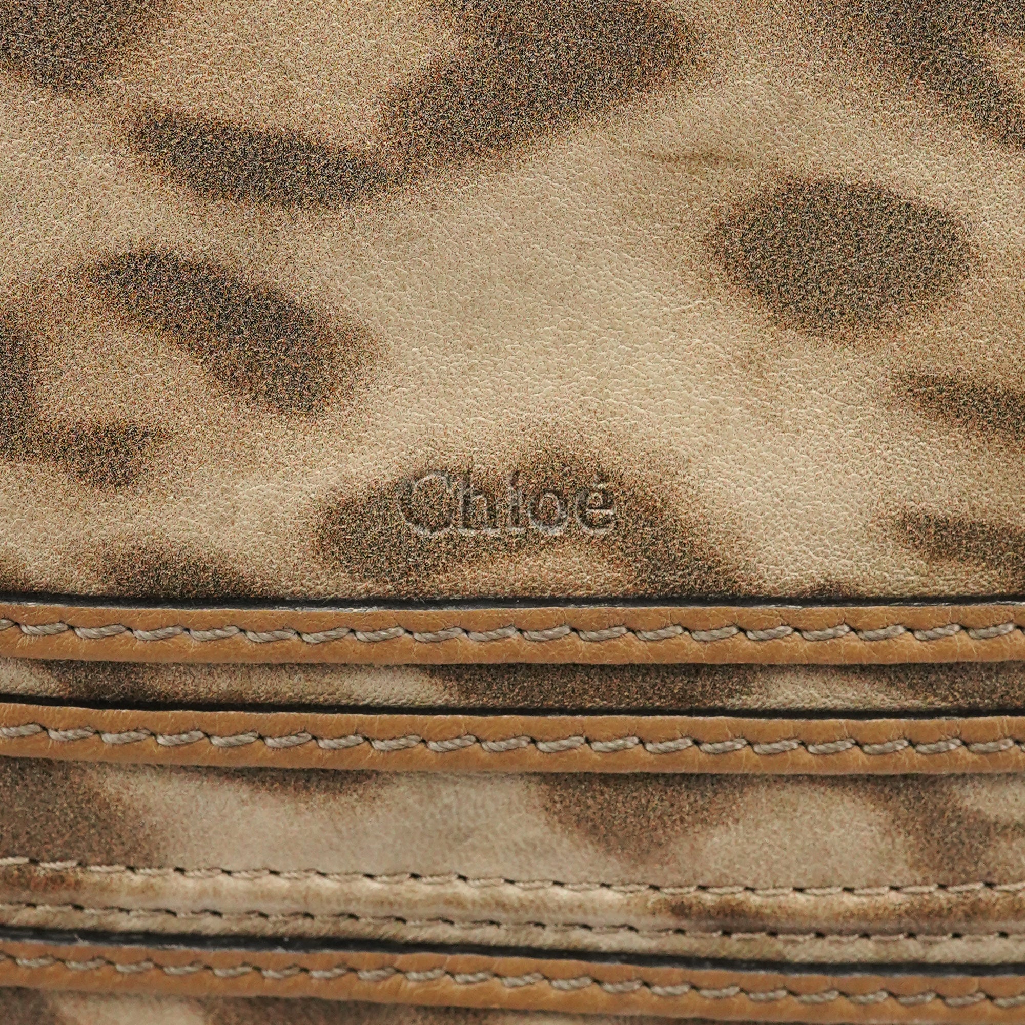 Chloe Beige Leopard Leather Marcie Shoulder Bag 1/300