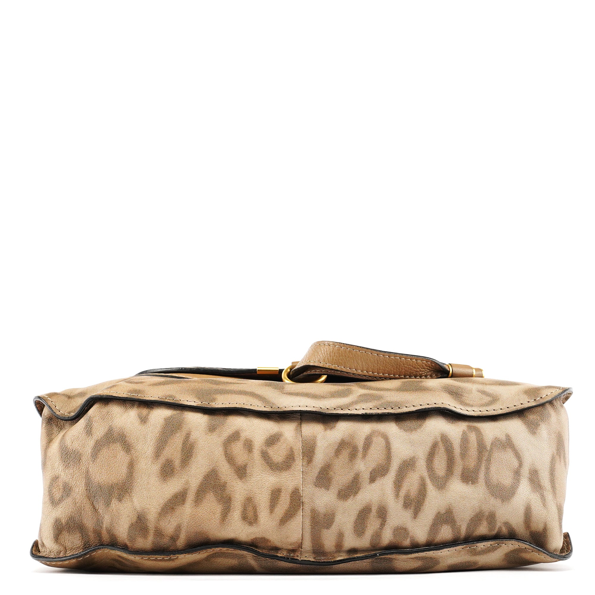 Chloe Beige Leopard Leather Marcie Shoulder Bag 1/300