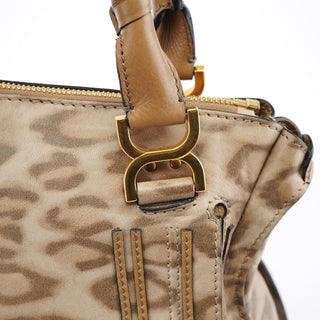 Chloe Beige Leopard Marcie Shoulder Bag 1/150