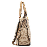 Chloé Sac porté épaule Marcie en cuir imprimé léopard beige 1/150