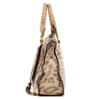 Chloe Beige Leopard Marcie Shoulder Bag 1/150