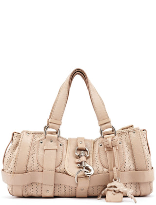 Chloé Beige Perforated Leather Kerala Bag