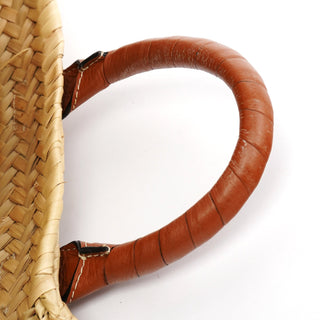 Chloe Beige Raffia Leather Marcie Basket Bag