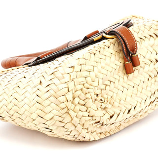 Chloe Beige Raffia Leather Marcie Basket Bag