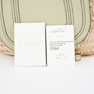Chloe Beige Raffia Marcie Basket Bag
