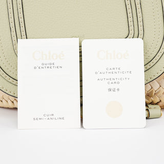 Chloe Beige Raffia Marcie Basket Bag