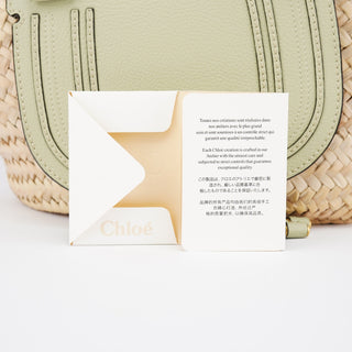 Chloe Beige Raffia Marcie Basket Bag