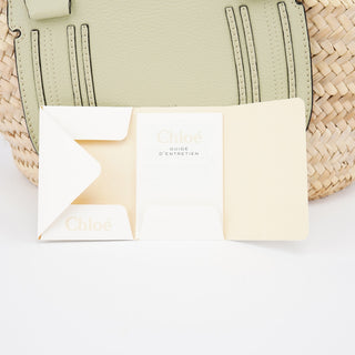 Chloe Beige Raffia Marcie Basket Bag