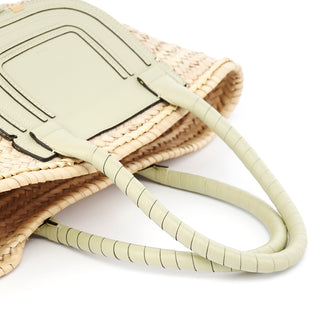 Chloe Beige Raffia Marcie Basket Bag