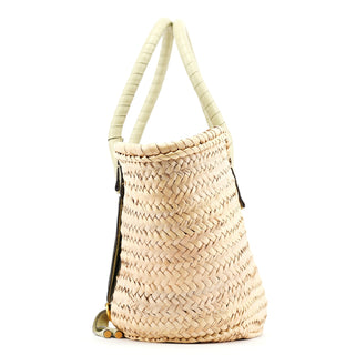 Chloe Beige Raffia Marcie Basket Bag