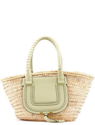 Chloe Beige Raffia Marcie Basket Bag