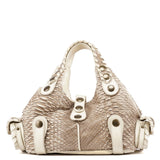Chloé Beige Small Python Silverado Bag